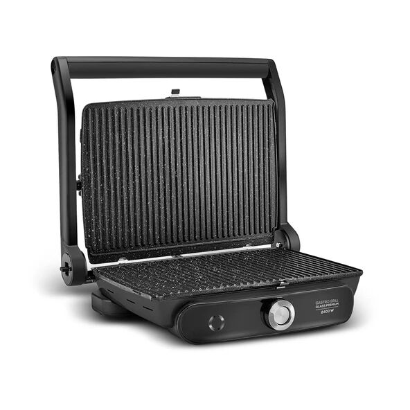 Karaca Gastro Grill Pro 2400W Izgara ve Tost Makinesi Black Chrome 6 Dilim Kapasiteli