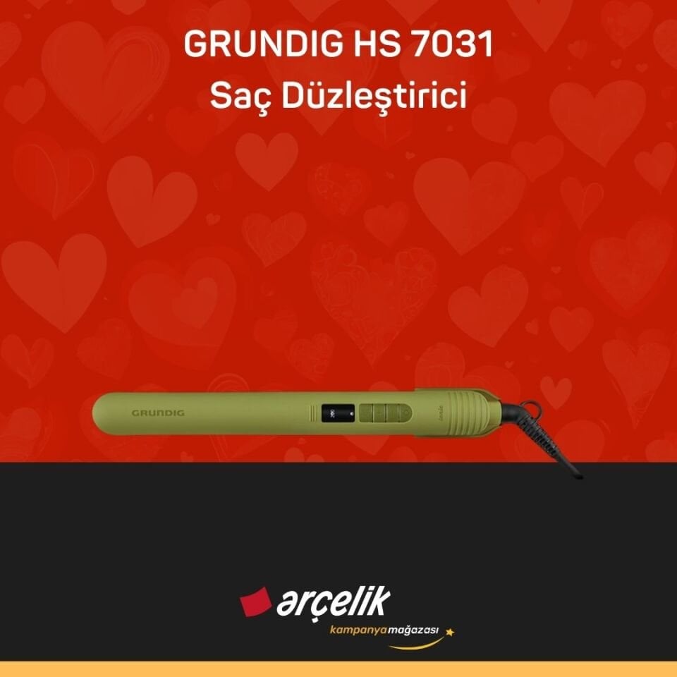 GRUNDIG HS 7031 Botanika Biberiye Yağ Terapisi Saç Düzleştirici