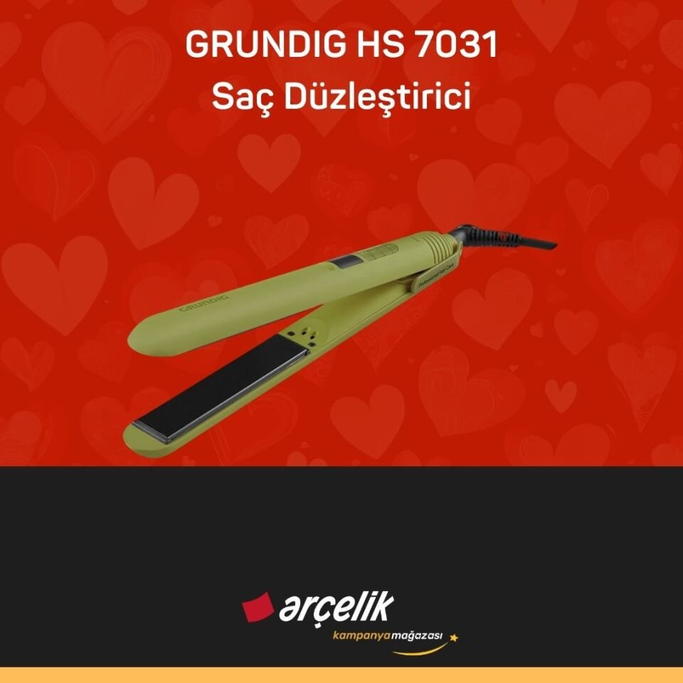 GRUNDIG HS 7031 Botanika Biberiye Yağ Terapisi Saç Düzleştirici