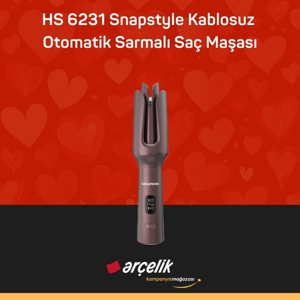 GRUNDIG HS 6231 Snapstyle Kablosuz Otomatik Sarmalı Saç Maşası