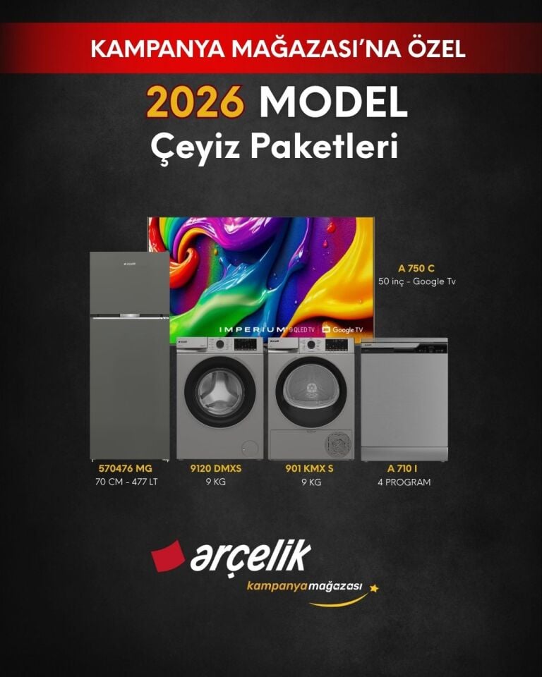 ARÇELİK 5'li Çeyiz Paketi (570476 MG - A 710 I - 9120 DMXS - 901 - KMX S - A 750 C)