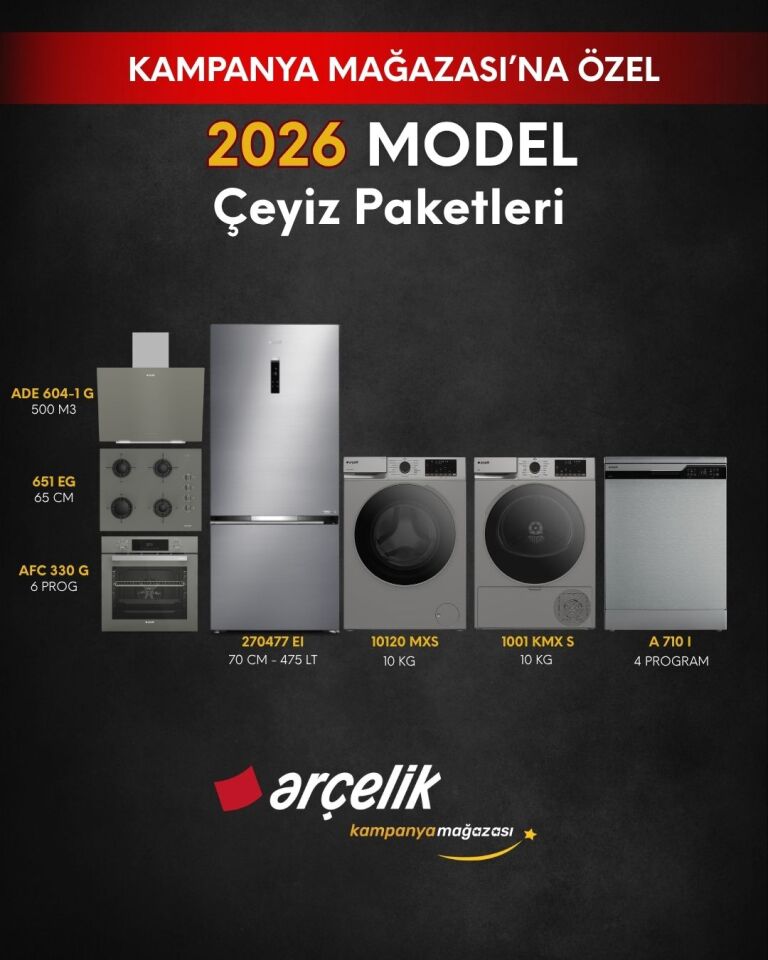 ARÇELİK 7'li Çeyiz Paketi (270477 EI - A 710 I - 10120 MXS - 1001 KMX S - AFC 330 G - ADE 604-1 G - OCD T 651 EG)