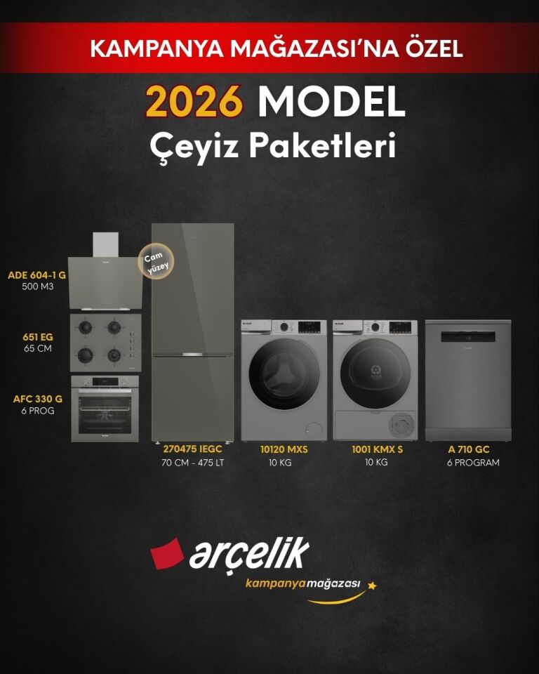 ARÇELİK 7'li Çeyiz Paketi (270475 IEGC - A 710 GC - 10120 MXS - 1001 KMX S - AFC 330 G - ADE 604-1 G - OCD T 651 EG)