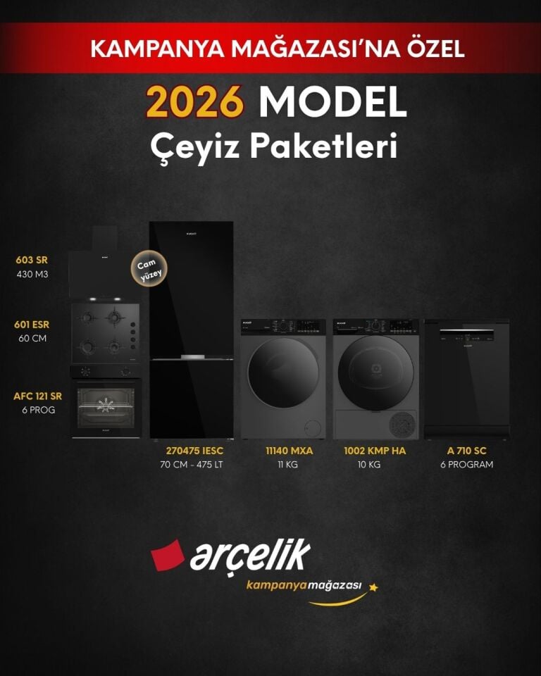 ARÇELİK 7'li Çeyiz Paketi (270475 IESC - A 710 SC - 11140 MXA - 1002 KMP HA - AFC 121 SR - ADE 603 SR - OCD T 601 ESR)