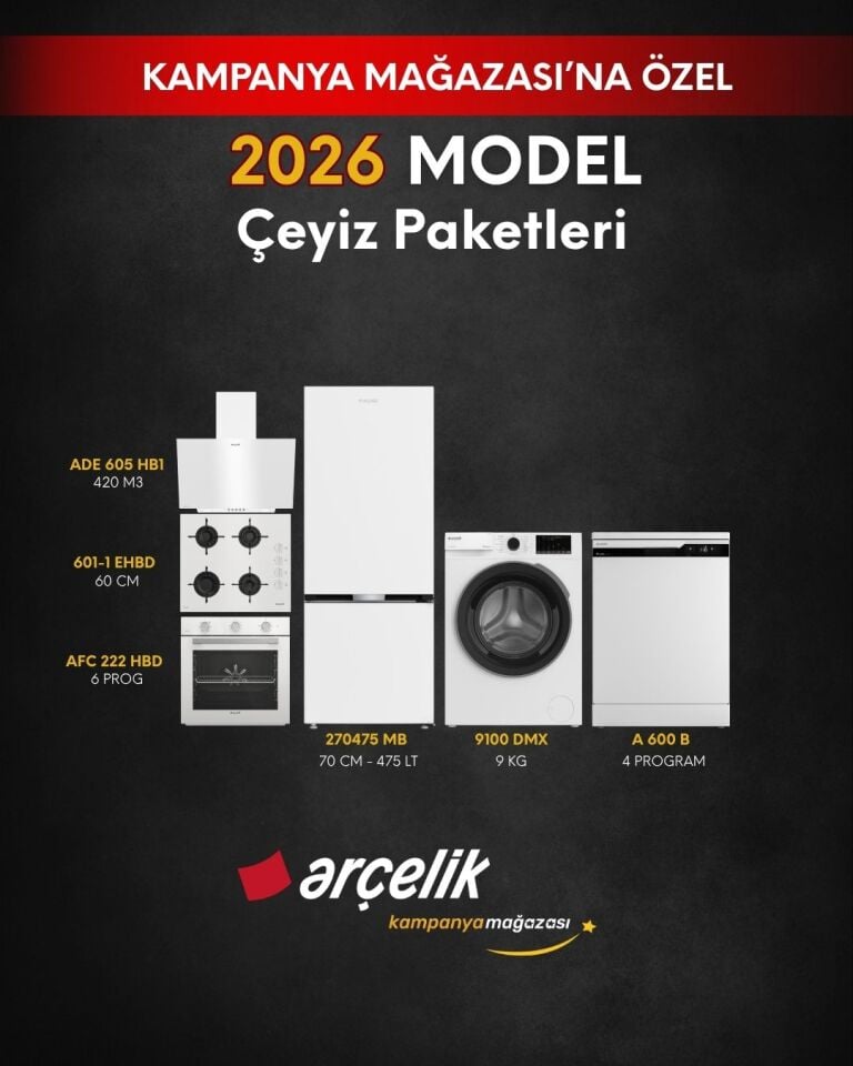 ARÇELİK 6'lı Çeyiz Paketi (270475 MB - A 600 B - 9100 DMX - AFC 222 HBD - ADE 605 HB1 - OCD T 601-1 EHBD)
