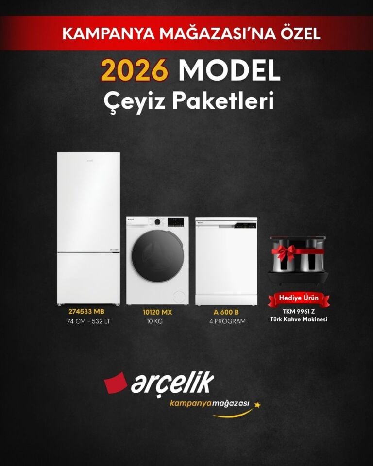 ARÇELİK 3'lü XL Çeyiz Paketi (274533 MB - A 600 B - 10120 MX - TKM 9961 Z)