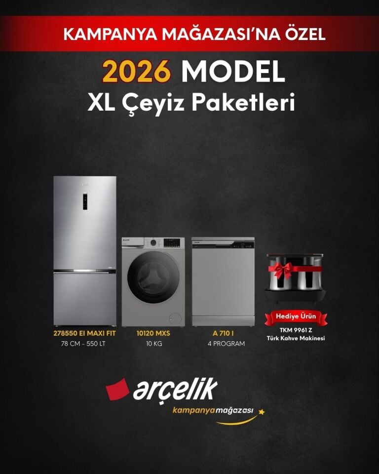 ARÇELİK 3'lü XL Çeyiz Paketi (278550 EI MAXI FIT - A 710 I - 10120 MXS - TKM 9961 Z)