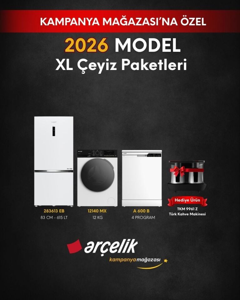 ARÇELİK 3'lü XL Çeyiz Paketi (283613 EB - A 600 B - 12140 MX - TKM 9961 Z)