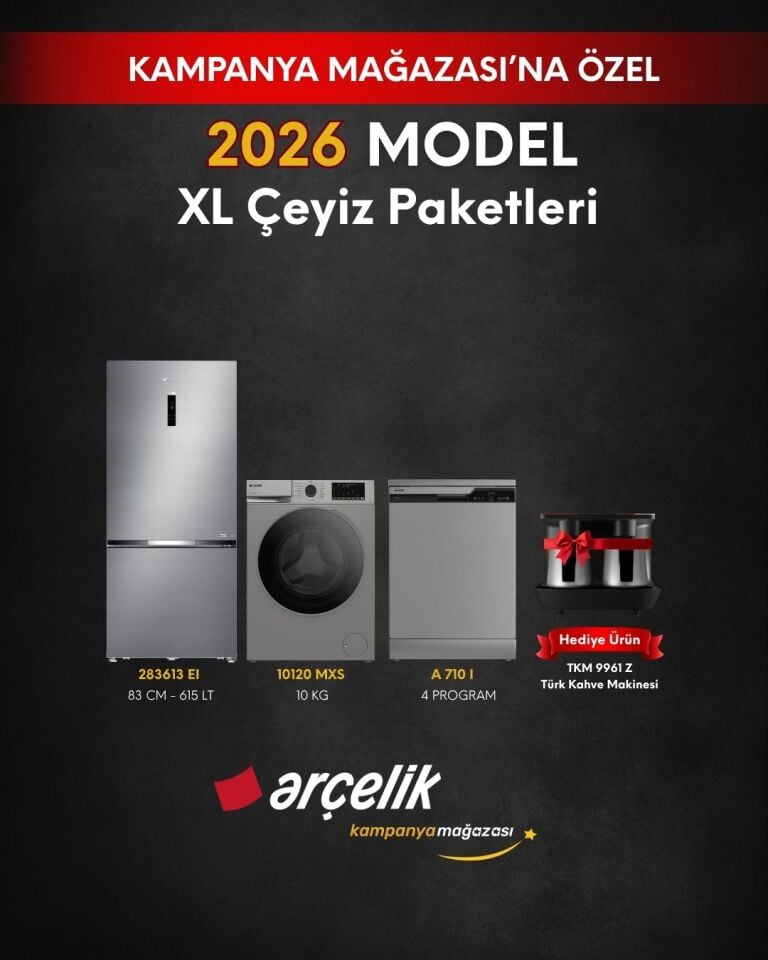 ARÇELİK 3'lü XL Çeyiz Paketi (283613 EI - A 710 I - 10120 MXS - TKM 9961 Z)