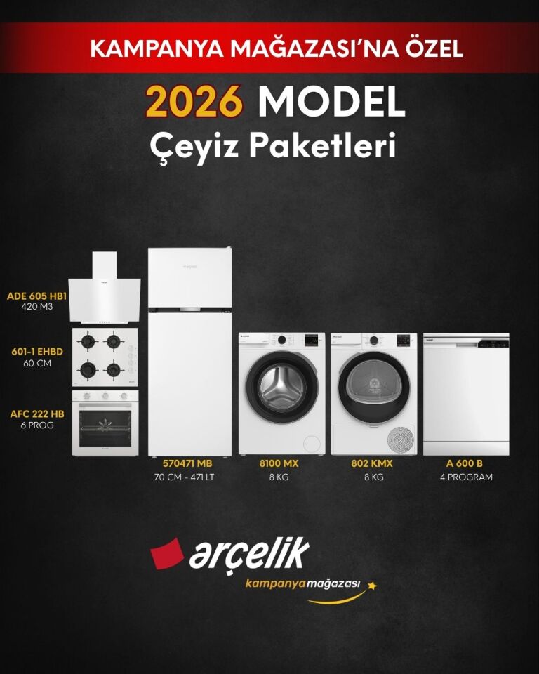 ARÇELİK 7'li Çeyiz Paketi (570471 MB - A 600 B - 8100 MX - 802 KMX - AFC 222 HBD - ADE 222 HBD - ADE 605 HB1 - OCD T 601-1 EHBD)