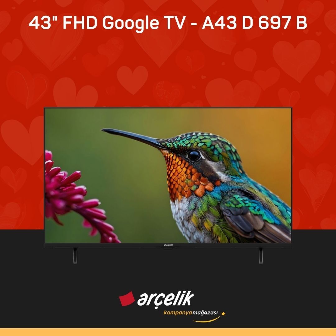 ARÇELİK 43'' FHD Google TV - A43 D 697 B Smart TV