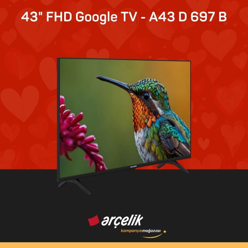 ARÇELİK 43'' FHD Google TV - A43 D 697 B Smart TV