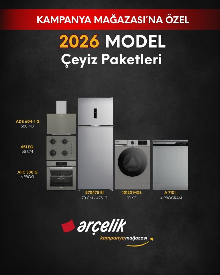 ARÇELİK 6'lı Çeyiz Paketi (570475 EI - A 710 I - 10120 MXS - AFC 330 G - ADE 604-1 G - OCD T 651 EG)