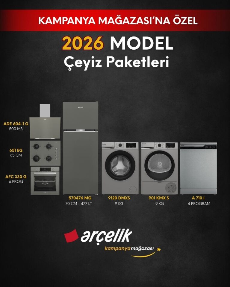 ARÇELİK 7'li Çeyiz Paketi (570476 MG - A 710 I - 9120 DMXS - 901 KMX S - AFC 330 G - ADE 604-1 G - OCD T 651 EG)