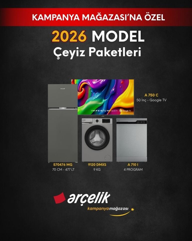 ARÇELİK 4'lü Çeyiz Paketi (570476 MG - A 710 I - 9120 DMXS - A 750 C)