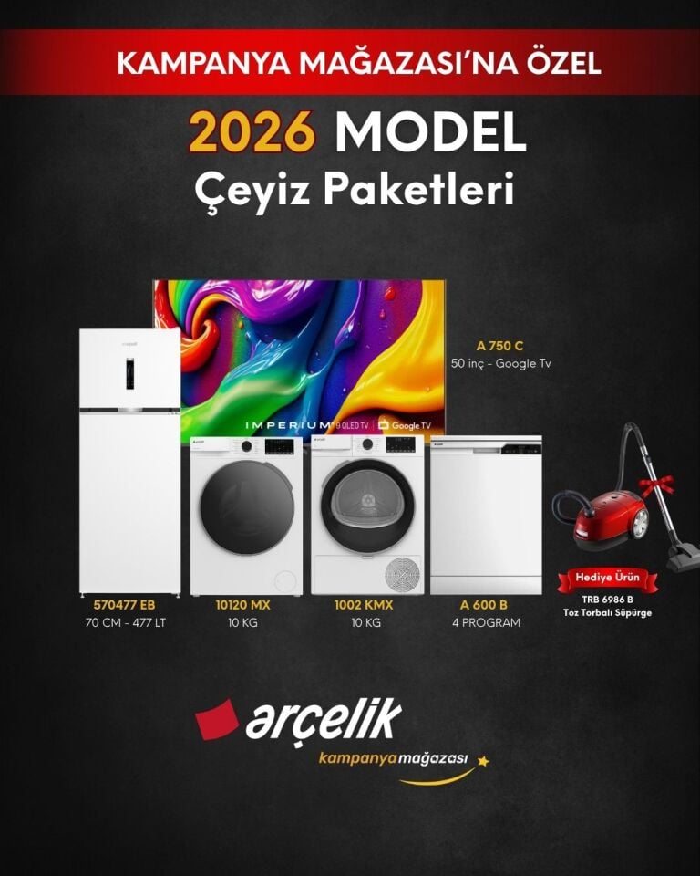 ARÇELİK 5'li Çeyiz Paketi (570477 EB - A 600 B - 10120 MX - 1002 KMX - A 750 C - TRB 6986 B)