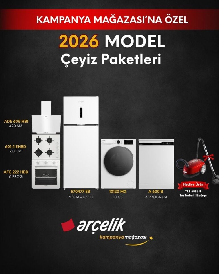 ARÇELİK 6'lı Çeyiz Paketi (570477 EB - A 600 B - 10120 MX - AFC 222 HBD - ADE 605 HB1 - OCD T 601-1 EHBD - TRB 6986 B)