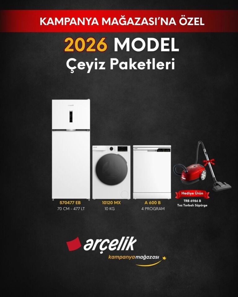 ARÇELİK 3'lü Çeyiz Paketi (570477 EB - A 600 B - 10120 MX - TRB 6986 B)