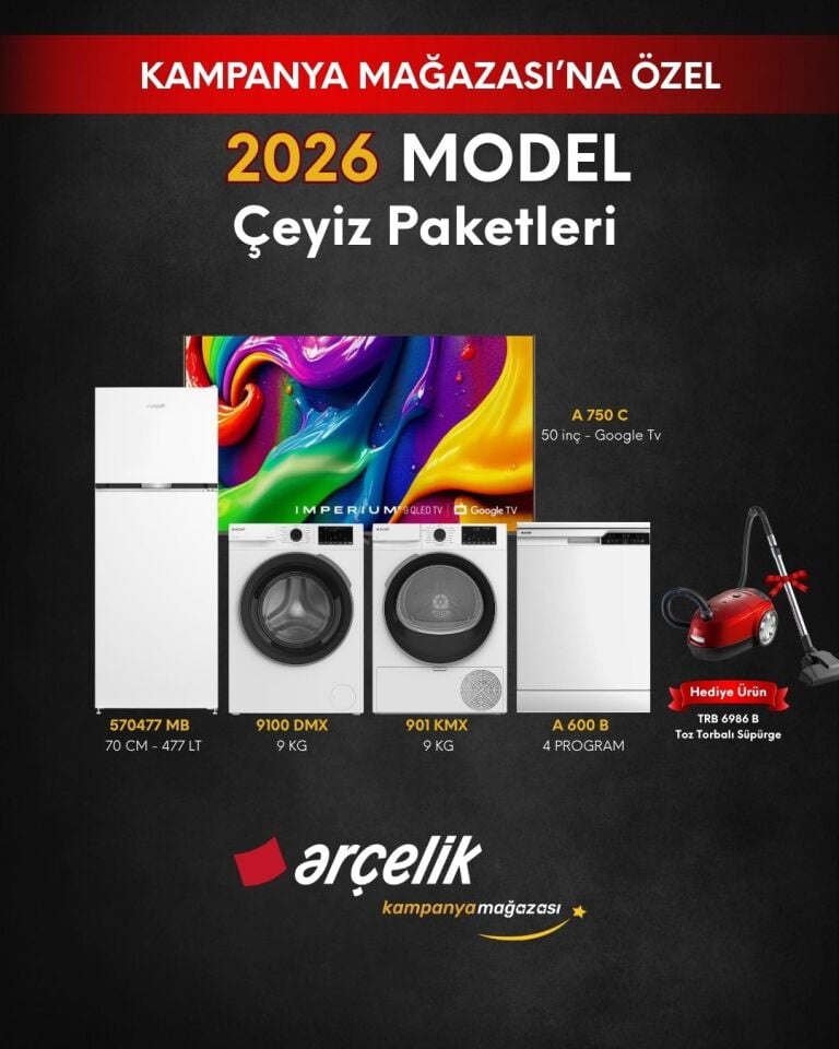 ARÇELİK 5'li Çeyiz Paketi (570477 MB - A 600 B - 9100 DMX - 901 KMX - A 750 C - TRB 6986 B)