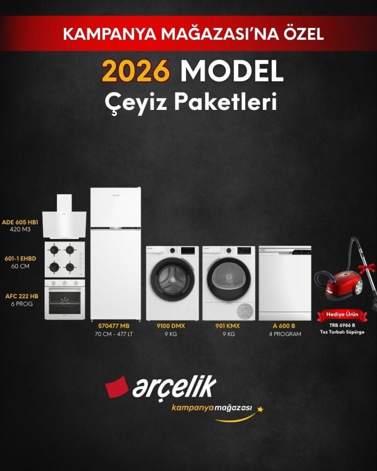 ARÇELİK 7'li Çeyiz Paketi (570477 MB - A 600 B - 9100 DMX - 901 KMX - AFC 222 HBD - ADE 605 HB1 - OCD T 601-1 EHBD - TRB 6986 B)