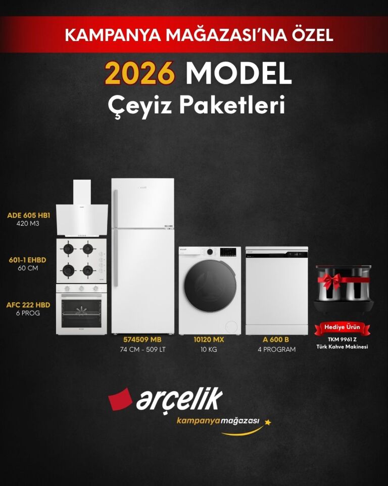 ARÇELİK 6'lı Çeyiz Paketi (574509 MB - A 600 B - 10120 MX - AFC 222 HBD - ADE 605 HB1 - OCD T 601-1 EHBD - TKM 9961 Z)
