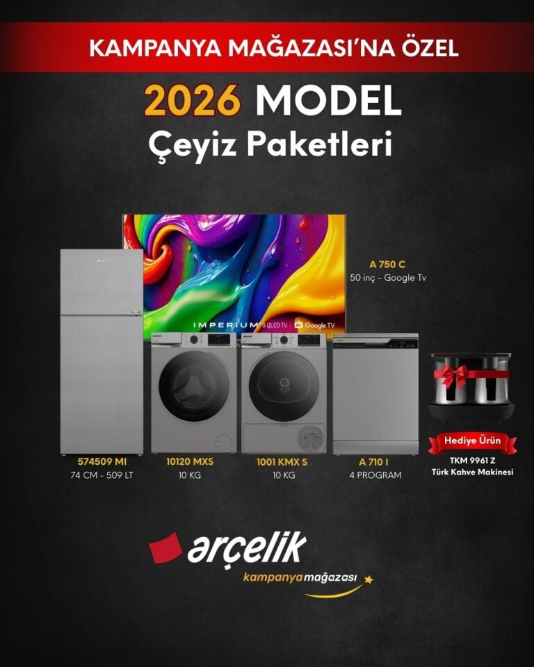 ARÇELİK 5'li Çeyiz Paketi (574509 MI - A 710 I - 10120 MXS - 1001 KMX S - A 750 C - TKM 9961 Z)