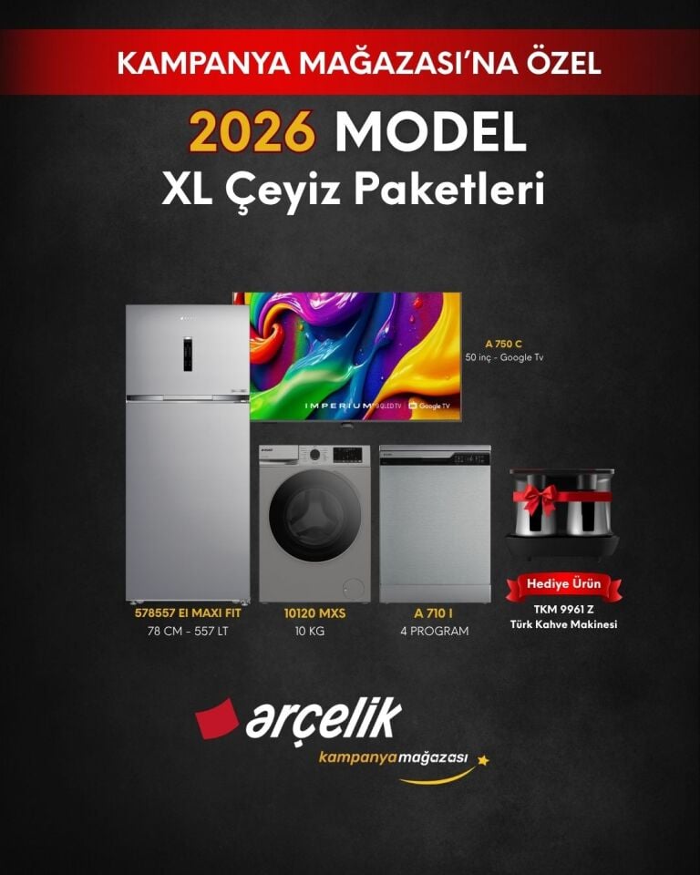 ARÇELİK 3'lü XL Çeyiz Paketi (578557 EI MAXI FIT - A 710 I - 10120 MXS - A 750 C - TKM 9961 Z)