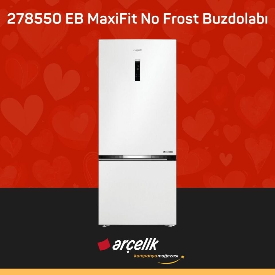 ARÇELİK 278550 EB MaxiFit Alttan Donduruculu Buzdolabı