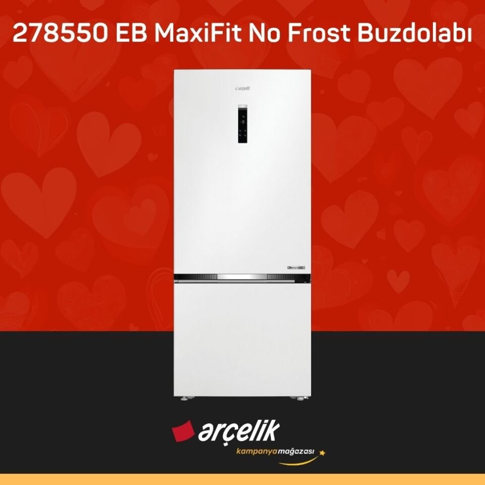 ARÇELİK 278550 EB MaxiFit Alttan Donduruculu Buzdolabı