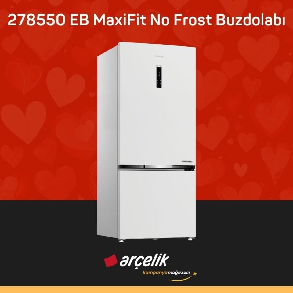 ARÇELİK 278550 EB MaxiFit Alttan Donduruculu Buzdolabı