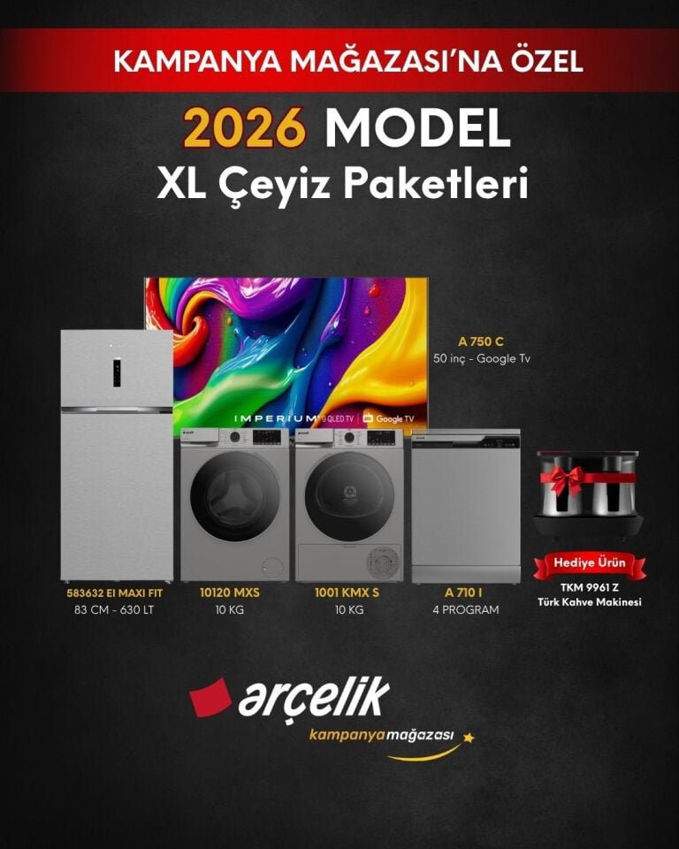 ARÇELİK 5'li XL Çeyiz Paketi (583632 EI MAXI FIT - A 710 I - 10120 MXS - 1001 KMX S - A 750 C - TKM 9961 Z)