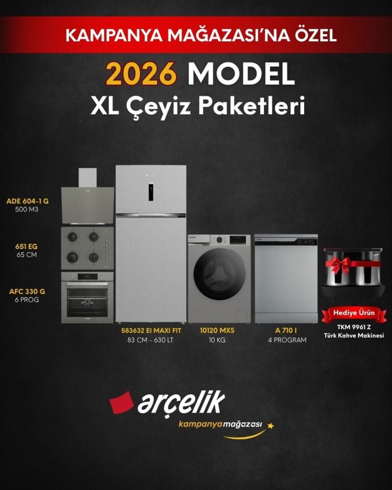 ARÇELİK 6'lı XL Çeyiz Paketi (583632 EI MAXI FIT - A 710 I - 10120 MXS - AFC 330 G - ADE 604-1 G - OCD T 651 EG - TKM 9961 Z)