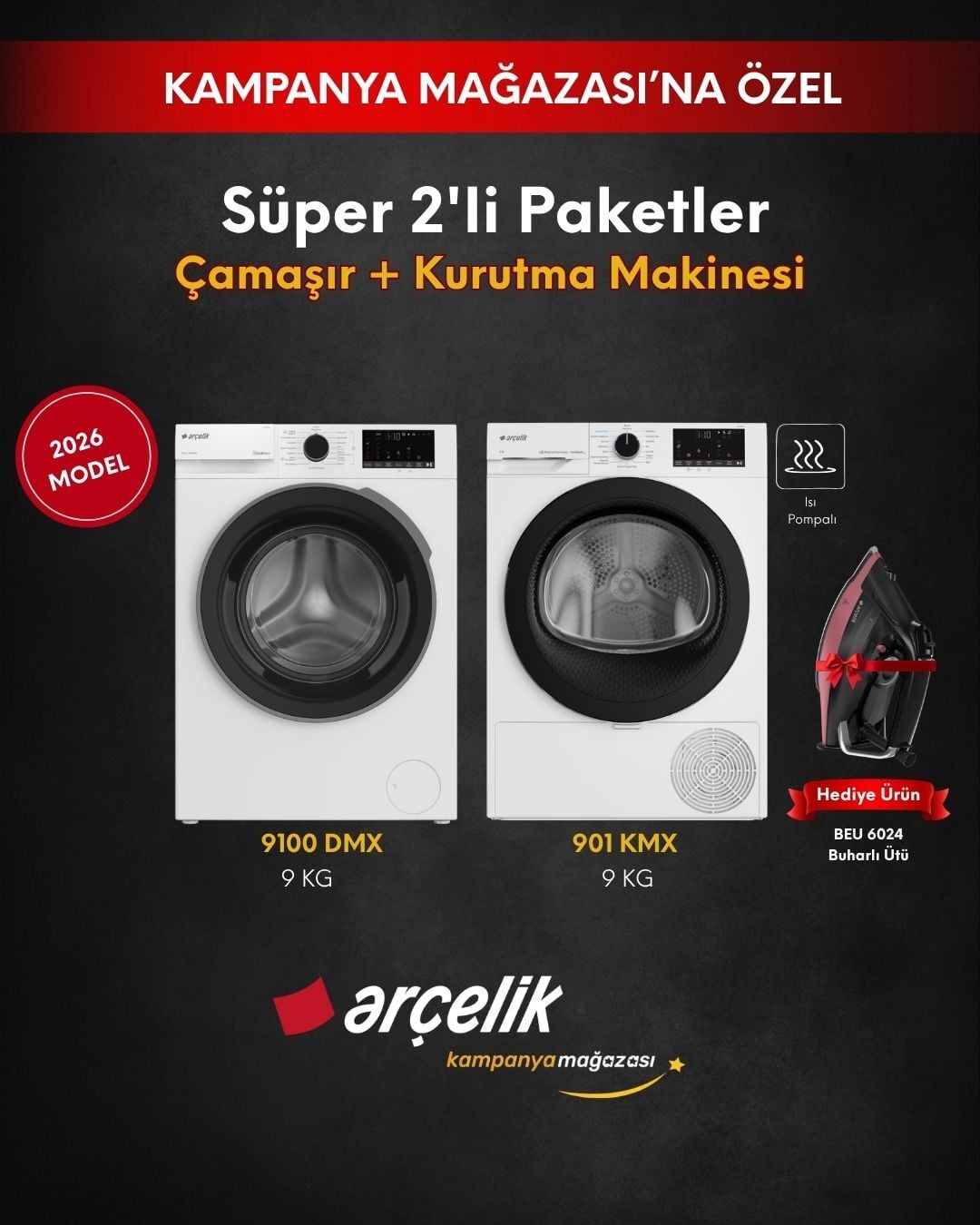 ARÇELİK 2'li Süper Setler (9100 DMX.901 KMX - BEU 6024)