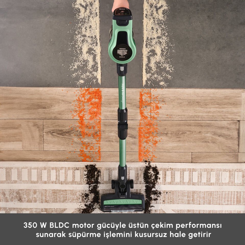 Karaca Vantuz Power Up Max Dikey Süpürge Sage Green
