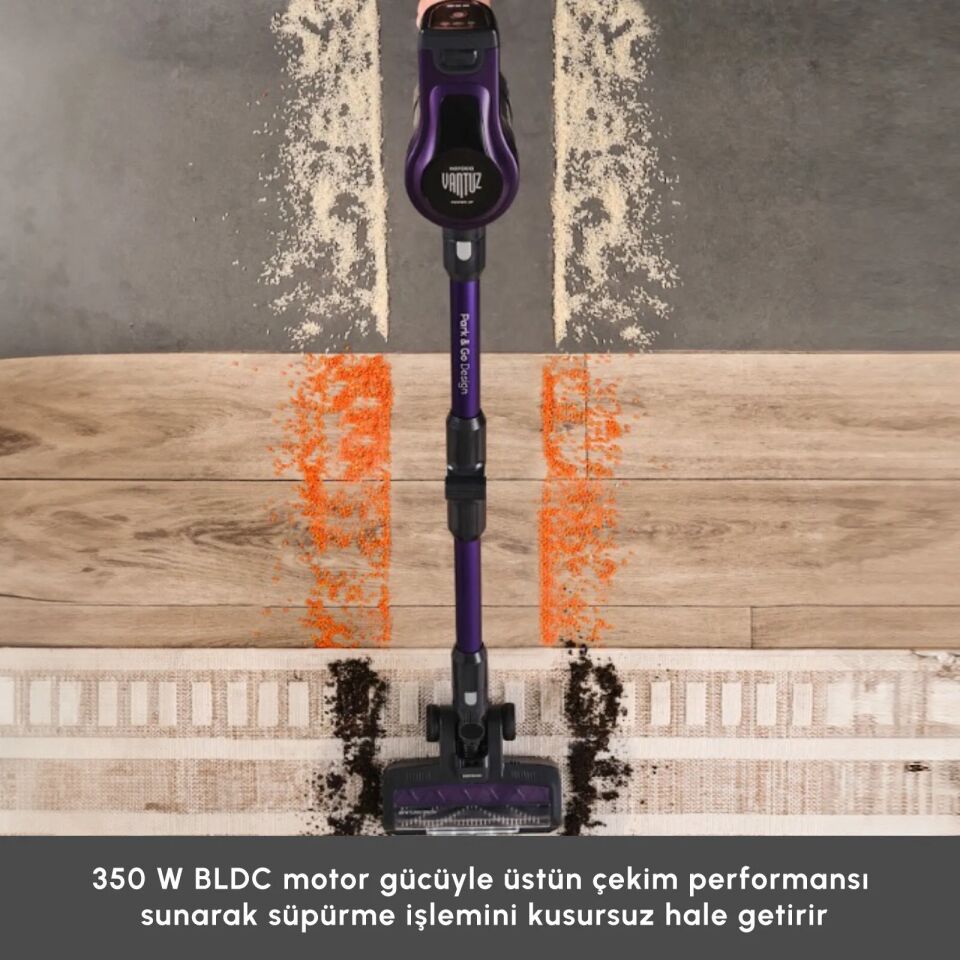Karaca Vantuz Power Up Max Dikey Süpürge Grape Purple