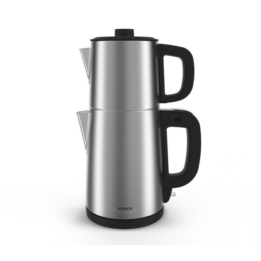 Karaca TeaBig XL 35 Çay Bardağı Kapasiteli 2 in 1 Çelik Çay Makinesi ve Su Isıtıcı Inox