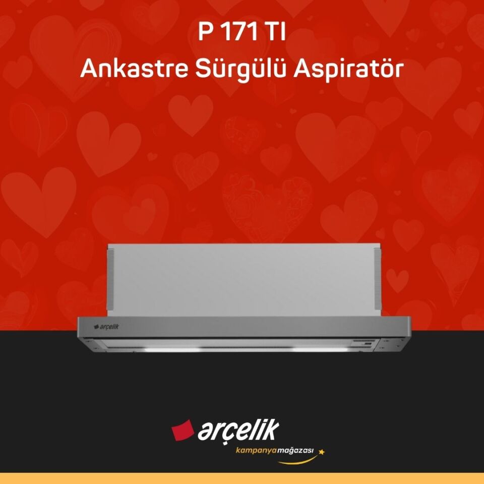 ARÇELİK P 171 TI Ankastre Sürgülü Aspiratör