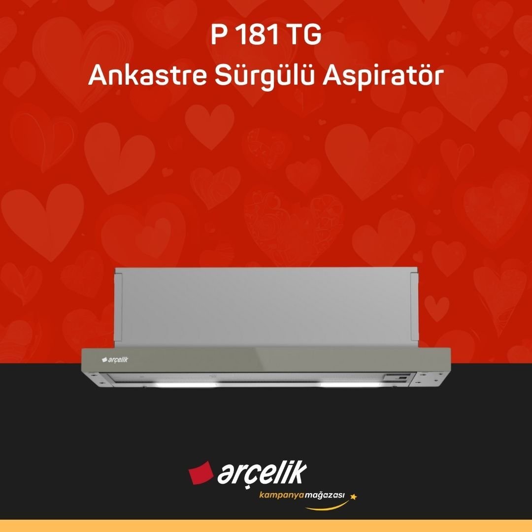 ARÇELİK P 181 TG Ankastre Sürgülü Aspiratör