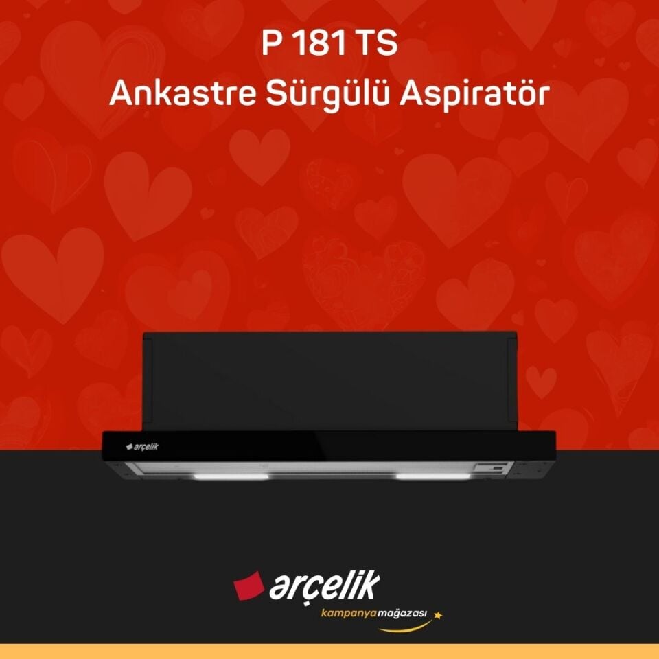 ARÇELİK P 181 TS Ankastre Sürgülü Aspiratör