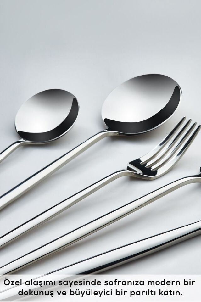 Karaca 316 Premium Mild Platin 12 Kişilik 84 Parça Çatal Kaşık Bıçak Takımı