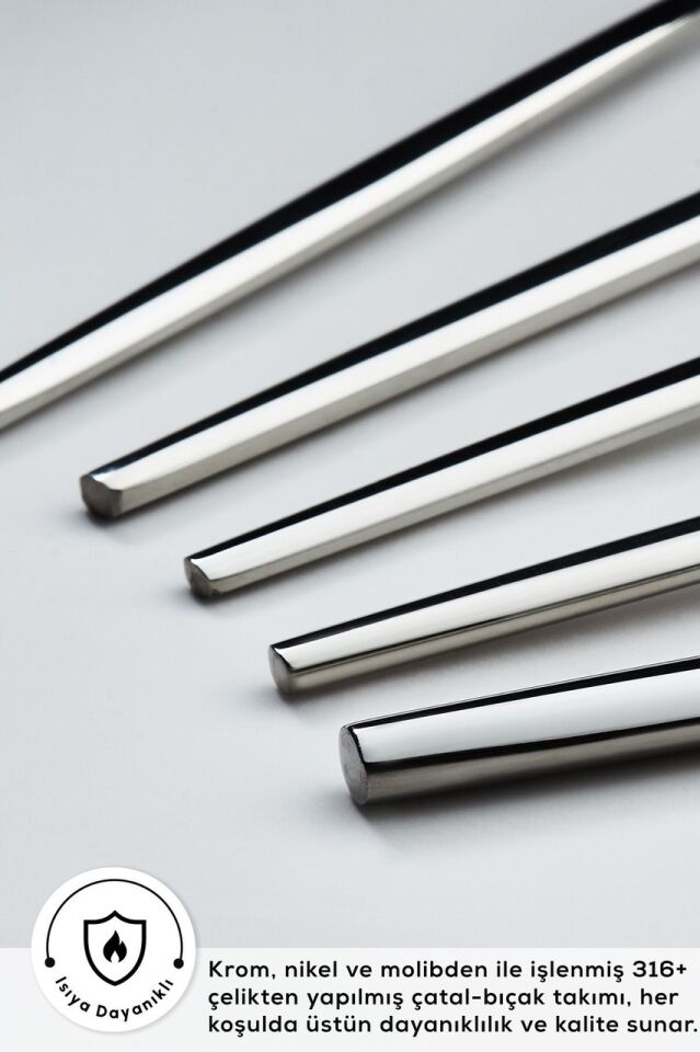 Karaca 316 Premium Mild Platin 12 Kişilik 84 Parça Çatal Kaşık Bıçak Takımı