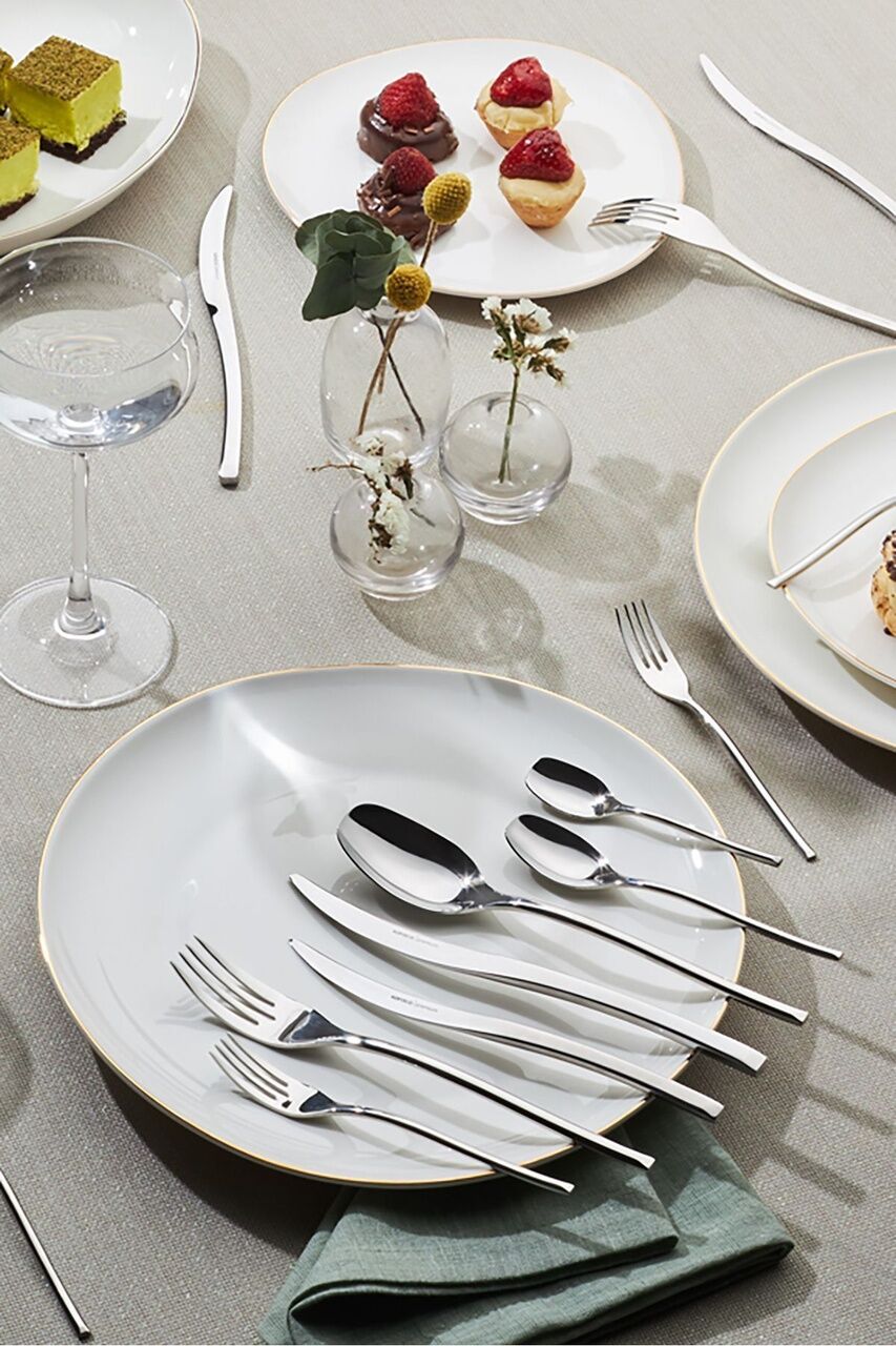 Karaca 316 Premium Dora Platin 12 Kişilik 84 Parça Çatal Kaşık Bıçak Takımı