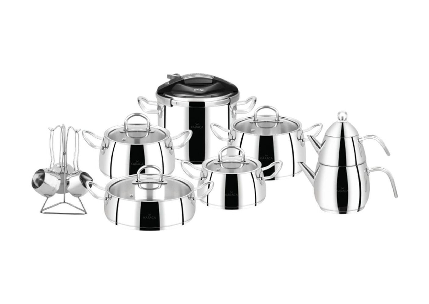 Karaca Yeni Zeyna İndüksiyon Tabanlı 17 Parça Çelik Çeyiz Seti