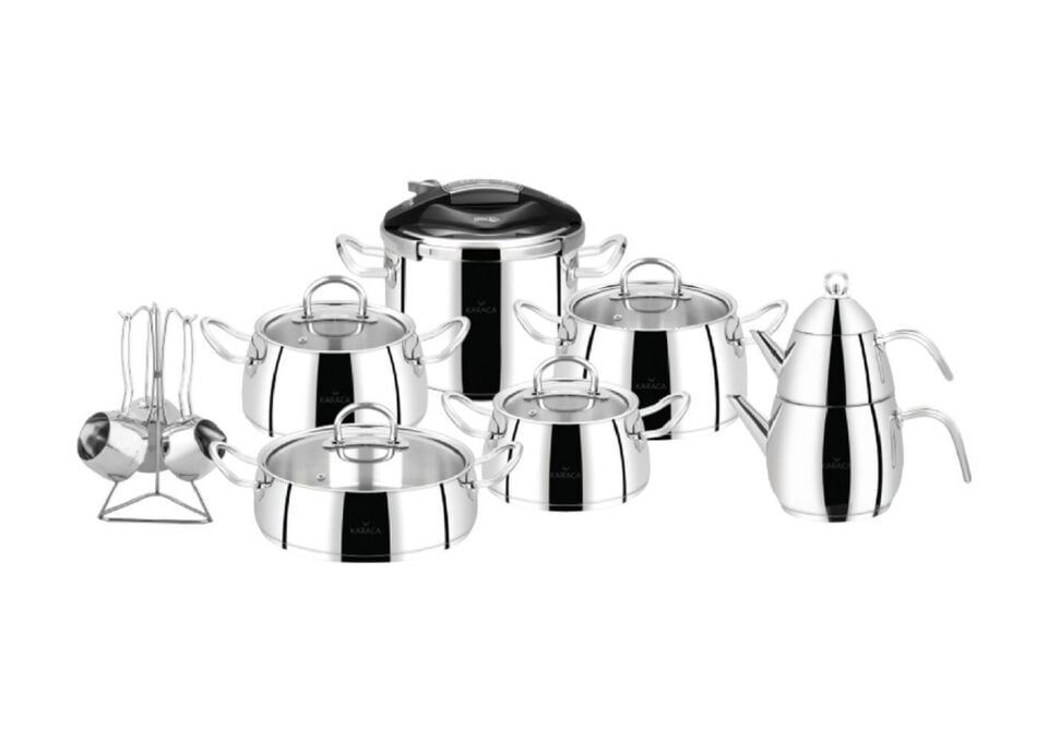 Karaca Yeni Zeyna İndüksiyon Tabanlı 17 Parça Çelik Çeyiz Seti