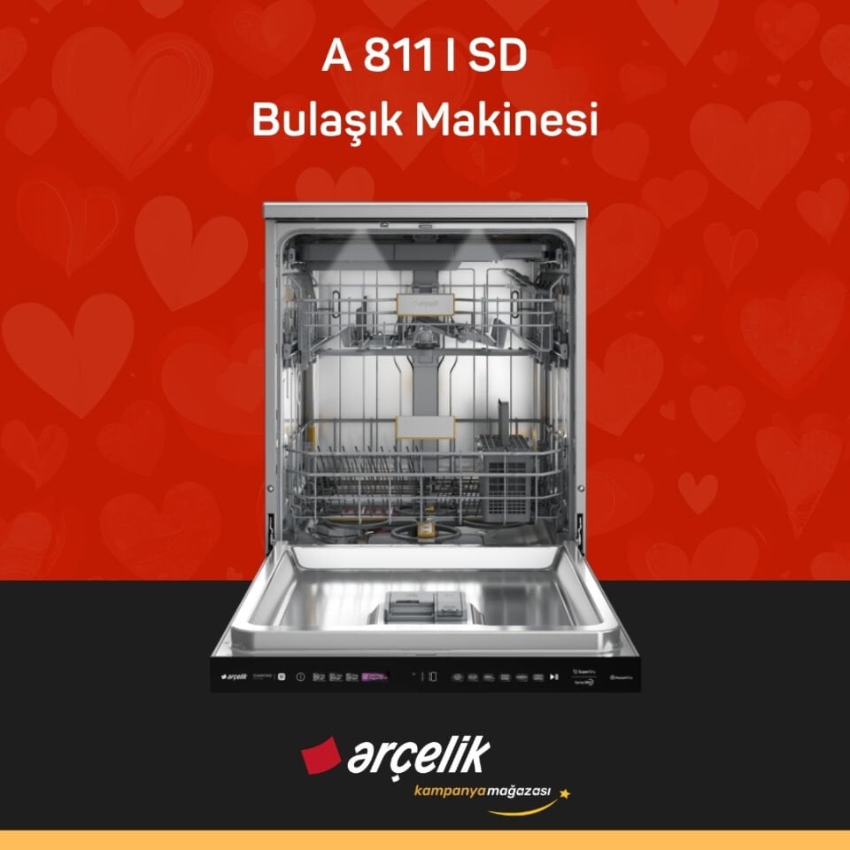 ARÇELİK A 811 I SD Diamond Serisi Solo Bulaşık Makinesi
