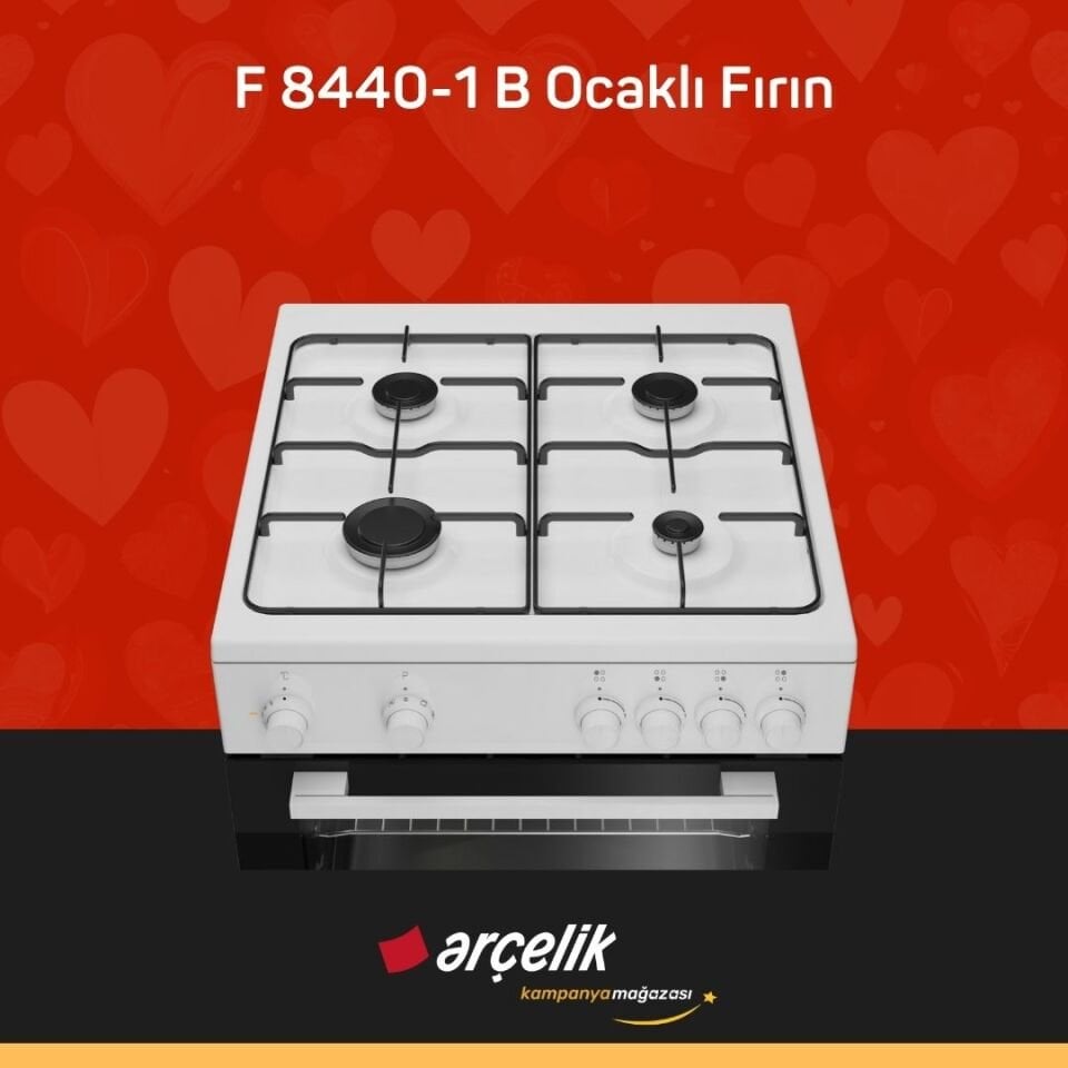 ARÇELİK F 8440-1 B Ocaklı Fırın