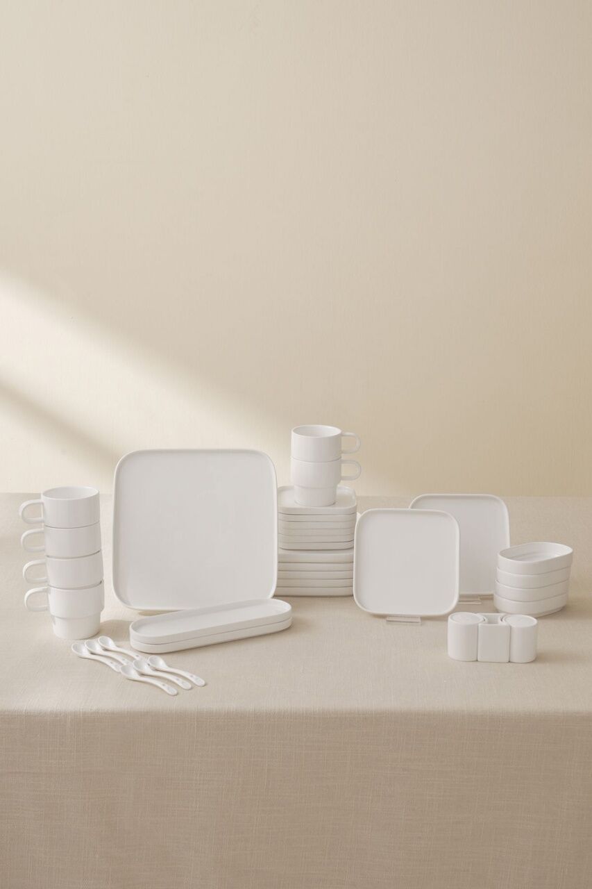 Karaca Stream Bone Cubique 35 Parça 6 Kişilik Kahvaltı Takımı