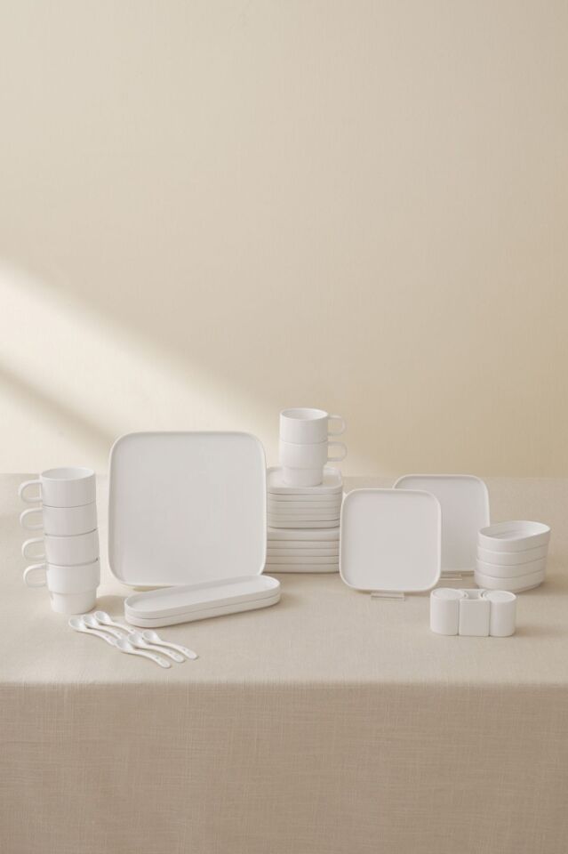 Karaca Stream Bone Cubique 35 Parça 6 Kişilik Kahvaltı Takımı