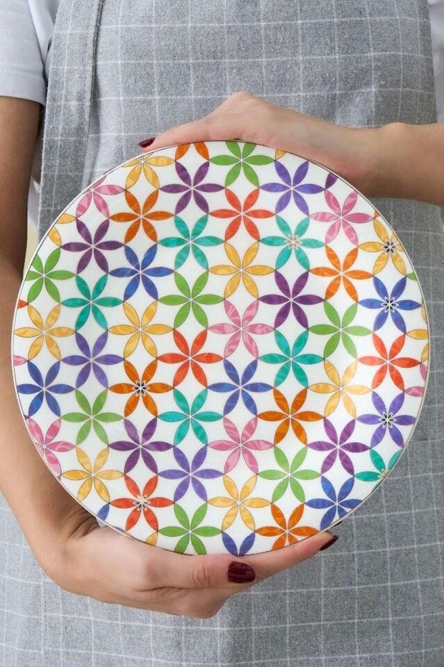 Karaca Fine Pearl Confetti 26 Parça 6 Kişilik Kahvaltı Takımı Gold