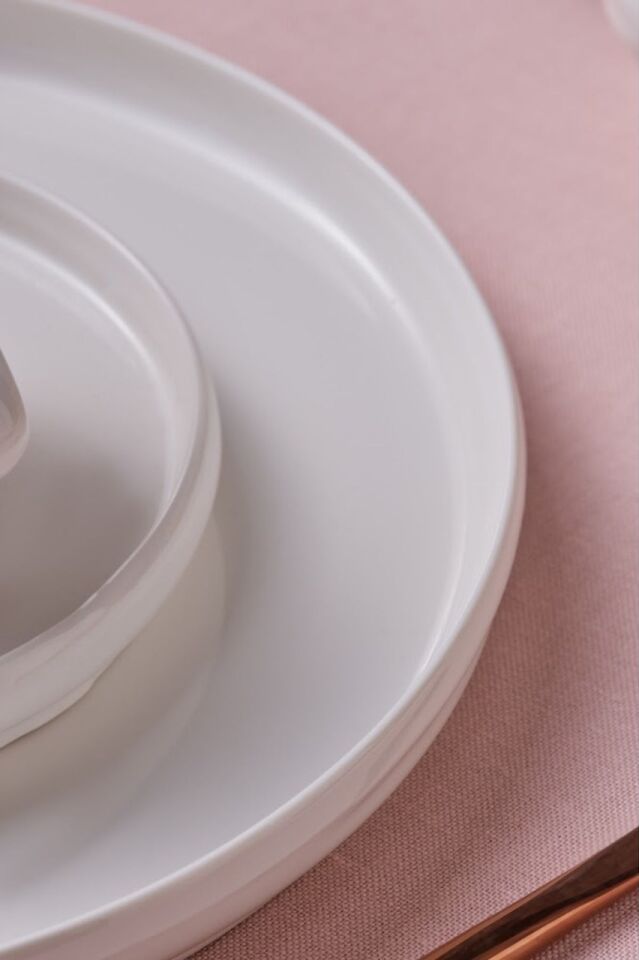 Karaca Stream Bone Sunset 34 Parça 6 Kişilik Kahvaltı Takımı Beyaz